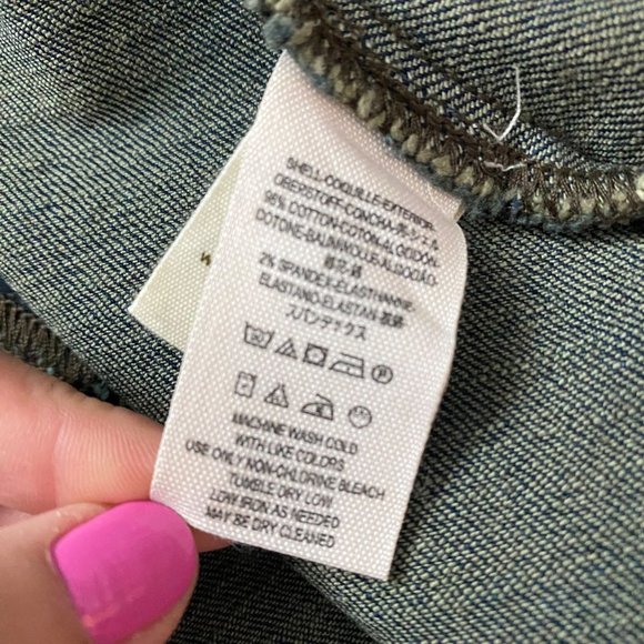 Free People Dark Wash Snap Up Denim Mini Skirt - Picture 8 of 11